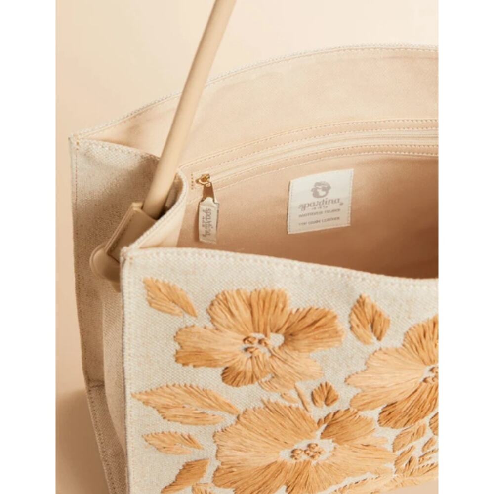 Spartina 449 Piper Raffia Canvas Tote Bag - Calm Waters - NWT - Picture 7 of 10